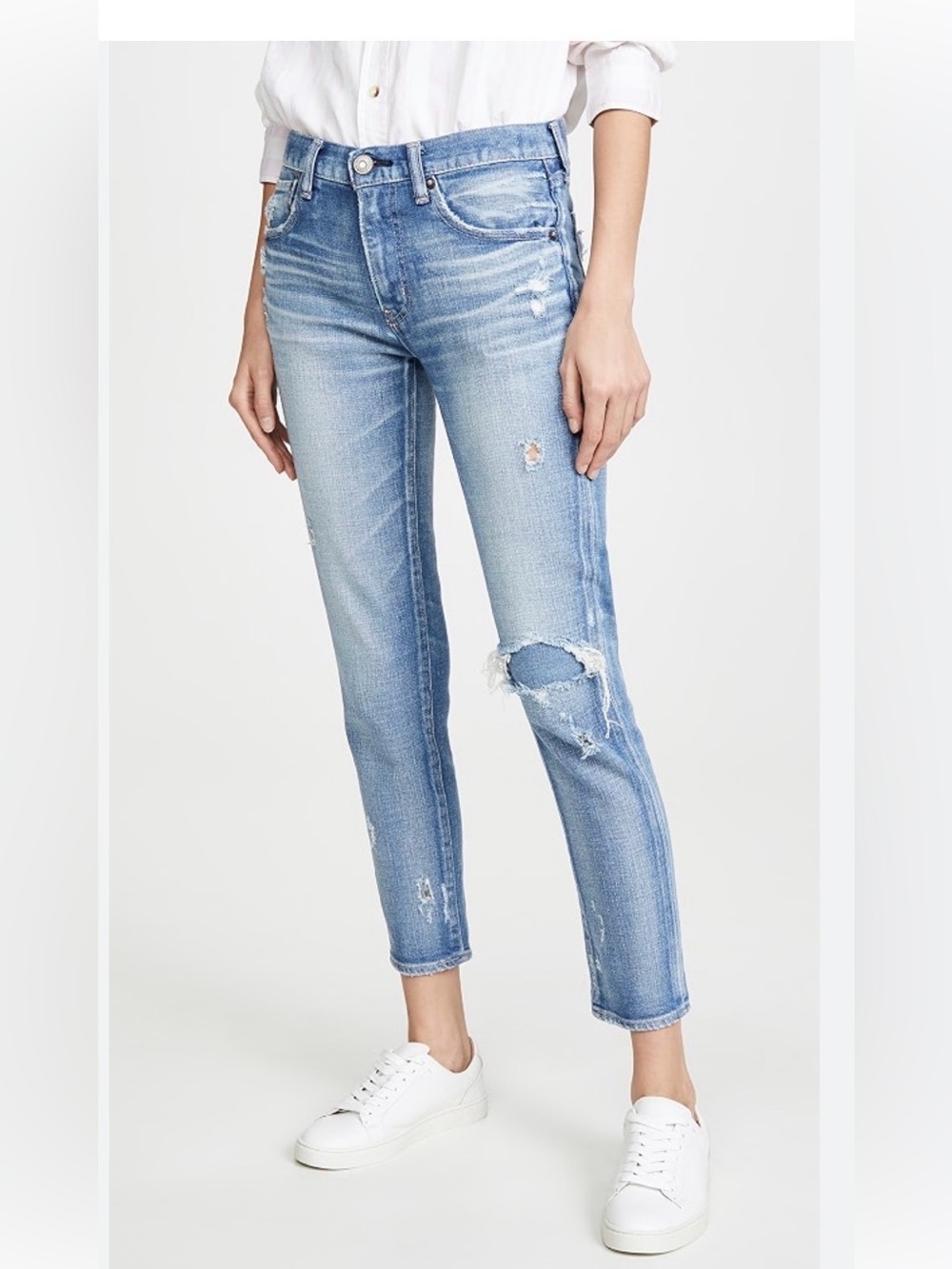 MOUSSY Vintage Lenwood Skinny/straight  Jeans Light Blue 27